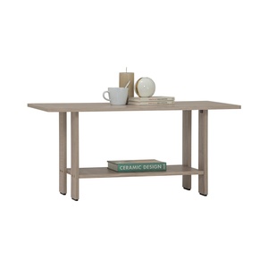 Mesa de Centro Rectangular Contemporánea de Madera Laminada en Roble Oscuro para Sala de Estar, Muebles para el Hogar - Product Image 2
