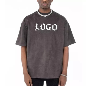 T-shirt unisexe surdimensionné personnalisé OEM de qualité supérieure, effet délavé, impression en relief, vente en gros, 100 % coton épais, streetwear vierge et personnalisable - Product Image 2