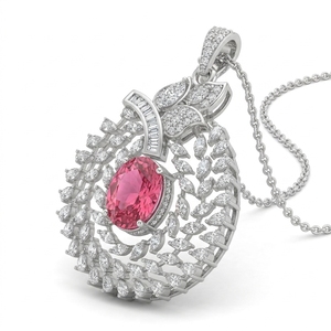 Colgante de Corazón Entrelazado con Diamante Cultivado en Laboratorio de 0.287 Ct en Oro Amarillo, Blanco y Rosa de 9K, con Engaste de Bisel Moderno y Chapado en Oro - Product Image 2