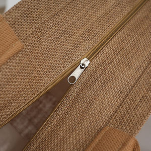 Sac fourre-tout en jute à fibres naturelles avec longues poignées d'épaule - Product Image 5