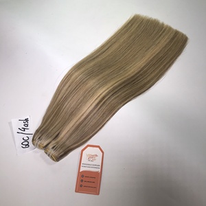 Personnalisé de haute qualité 100% Remy Extensions de cheveux humains cuticule aligné trame droite avec surbrillance de couleur - Product Image 6