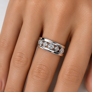 Anillo de Plata de Ley 925 para el Día de San Valentín, Anillo de Compromiso con Engaste de Moissanita, Hecho a Mano - Product Image 5
