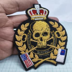 Écussons/Patchs de luxe en fil de cuivre brodés à la main, 10 cm, personnalisables pour vêtements - Product Image 5