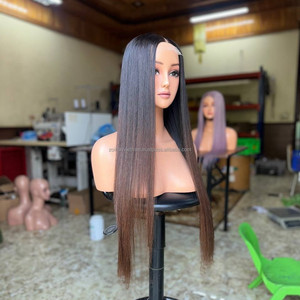 Perruques Lace Front en Cheveux Naturels Vietnamiens, Sans Nœuds, Sans Chute, Lisses Comme des Baguettes, HD Transparentes, Personnalisables - Product Image 2