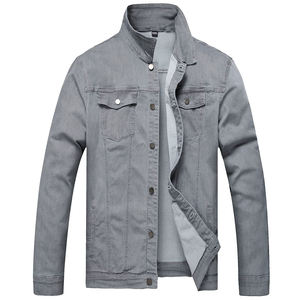 เสื้อแจ็คเก็ตยีนส์ผู้ชายแขนยาว คอปกพับได้ ผ้าฝ้ายแท้ คุณภาพสูงสุด - Product Image 3