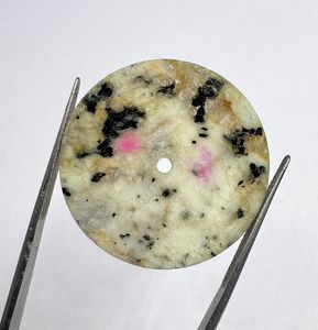 Natural Black & <b>White</b> Marble 30mm 1mm Round Handmade Customizable Size/Thickness/Hole Gemstone <b>Watch</b> Dial Face a K Gems - Product Image 5