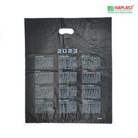 Sacs en plastique avec poignée découpée imprimée de logo personnalisé sac à provisions de marque pour l'emballage de vêtements de boutique