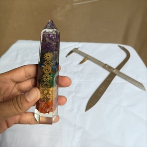 Wholesale Natural Seven Chakra Orgone Energy Tower Point Healing <b>Crystal</b> Gemstone Obelisk Tower for EMF Protection Meditation - Product Image 4
