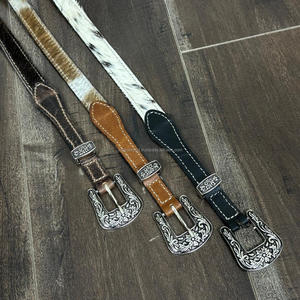 Hot Selling Latest Designer Genuine Cowhide Leather Western Hatband Unique Rustic Belt Adjustable Hatband <b>Accessories</b> for Cowboy - Product Image 5