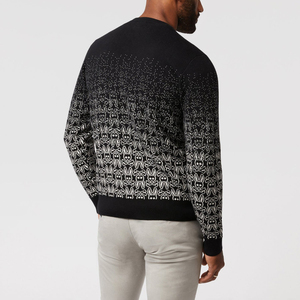 Men's <b>Black</b> <b>Wool</b>/Viscose Anti-Pilling Knitted <b>Cardigan</b> Full Sleeve Winter Wear - Product Image 3