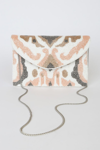 Pochette perlée artisanale personnalisable brodée, tendance, scintillante, pour mariage, légère, style luxe, écologique - Product Image 2