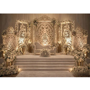 Paneles Metálicos con Corte Láser, Elegantes y Modernos para Eventos de Lujo, Entrada Personalizada, Recepción, Decoración Ligera para Bodas en India - Product Image 1