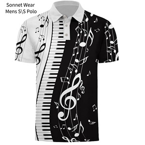 Polos de manga corta estampados para hombre - Product Image 2