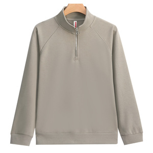 Sweat-shirt Homme Demi-Zip 320 GSM Col Montant Coupe Ample Manches Raglan Pull Décontracté Veste Sportive Prix Usine Chine Bangladesh - Product Image 6