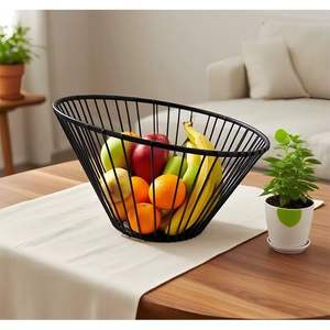 Metal Wire Fruit <b>Basket</b> <b>Black</b> Fruit Bowl Iron Fruit <b>Basket</b> Wire <b>Storage</b> <b>Basket</b> Decorative Fruit Bowl Modern Fruit <b>Basket</b> - Product Image 6