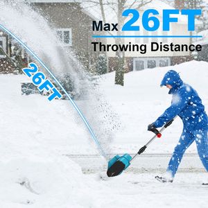 Pala da Neve Cordless 800W 21V 11 Pollici Pieghevole con Batteria, Spazzaneve Elettrico con Guanti e Occhiali Ricaricabili per Asciugatura del Patio - Product Image 4