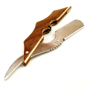 Navaja de Afeitar Recta de Acero Inoxidable Alemán del Mejor Fabricante con Cuchilla Reemplazable, Navaja de Afeitar Profesional para Barba para Hombres - Product Image 1