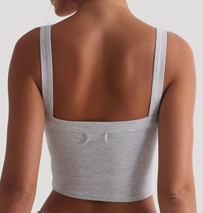 Camiseta de Yoga Acanalada de Alta Elasticidad para Mujer, Talla Grande, Sexy, Ajustada, para Entrenamiento, Elástica en Cuatro Direcciones, Sólida, Corta, Transpirable, de Secado Rápido - Product Image 5