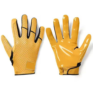 Gants de football américain de haute qualité, antidérapants, à doigts entiers, fermeture auto-agrippante, légers, unisexes, pour l'entraînement sportif - Product Image 1