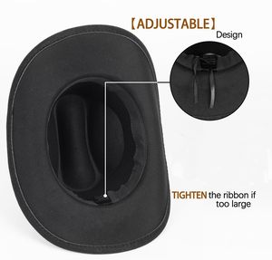 Sombrero Fedora Vaquero Unisex con Ala Enrollable y Cinturón con Hebilla, Proveedor al por Mayor - Product Image 4