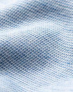 Chemise à manches courtes bleu clair pour homme GRACE COLLECTION, couleur personnalisée, coton piqué tricoté, vêtements décontractés, logo personnalisé - Product Image 5