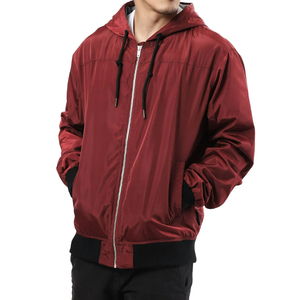 Regular Fit Coated Canvas Water Resistant Outdoor Breathable Casual Hooded Men Winter Bomber <b>Jackets</b> Zipper Closure Front Logo - Product Image 2
