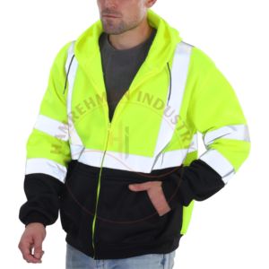 Veste de sécurité réfléchissante imperméable pour hommes, gilet de sécurité haute visibilité classe 2, vestes en polyester pour hommes - Product Image 1