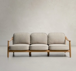 Contemporary Outdoor Teak <b>Sofa</b> <b>Set</b> with <b>Cushions</b> and Rope Accents – Stylish Patio Seating <b>Set</b> for Wholesale, OEM & Project - Product Image 1