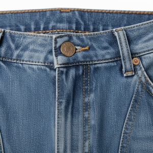 Jeans de Mezclilla Estilo Americano Vintage para Hombre y Mujer, Cintura Media, Corte Recto Holgado, Lavado Medio, Estilo Casual Otoñal, Streetwear Captens - Product Image 5