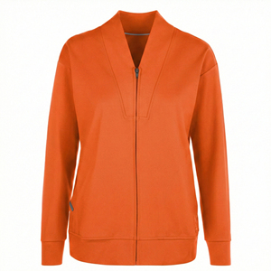 Chaqueta de uniforme médico deportiva para mujer, con cremallera, tela elástica, puños de punto acanalado, cintura con banda elástica, bolsillos sin costuras, chaquetas de uniforme médico personalizadas - Product Image 2