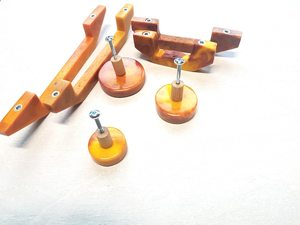 Poignées de meuble en résine époxy faites à la main : quincaillerie de cuisine ambre - Product Image 2