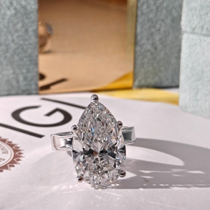 Anillo de Compromiso con Diamante Cultivado en Laboratorio con Corte de Pera, Certificado por IGI, para Mujer, Oro de 14K, Joyería Nupcial, Regalo - Product Image 1