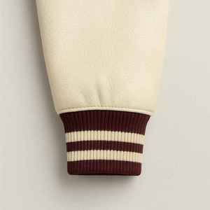 Blouson Bomber Rouge pour Enfants, Vestes de Baseball et de Sport pour Bébés Garçons, Blousons Varsity avec Broderie Chenille, Coupe Ajustée - Product Image 3