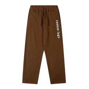 Pantalones de chándal unisex 100% algodón con corte acampanado, estilo casual, rectos, de felpa, con efecto desgastado, transpirables, al por mayor - Product Image 5
