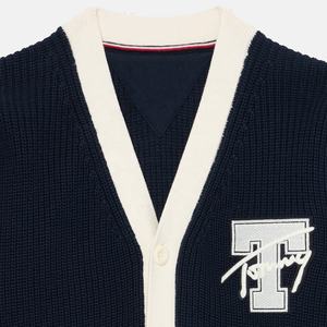 Cárdigan de punto personalizado OEM de manga larga con cuello en V, ropa de moda para mujer, cárdigan de punto extragrande de algodón con diseño de collage personalizado - Product Image 4