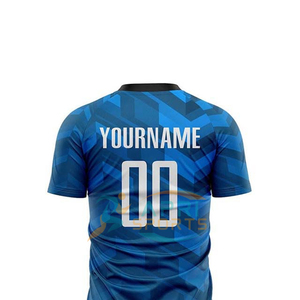 Camiseta de Fútbol Sublimada Personalizada, Uniforme Azul para Hombre, Transferencia Térmica con Logotipo y Nombre del Equipo Personalizados, para Adultos Unisex - Product Image 5