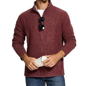 Chaqueta de Forro Polar para Hombre al por Mayor, con Logotipo Personalizado, Cierre Completo, Chaqueta de Invierno Polar Sherpa, Cortavientos, Informal para Exteriores, OEM - Product Image 2