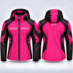 Wholesale NAVISTA SPORTS Custom Competitive Price Unisex Softshell <b>Jacket</b> <b>Red</b> New Arrival 2026 Outdoor Waterproof <b>Hooded</b> Winter - Product Image 4
