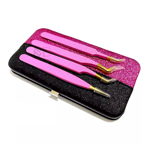 อุปกรณ์ติดขนตาปลอม วัสดุทนทาน แหนบติดขนตา แหนบกำจัดขนปลอม สำหรับงานร้านเสริมสวย - Product Image 3