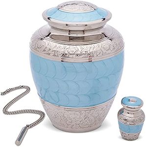 Urne décorative haut de gamme, centre de table sophistiqué, urne artisanale moderne, décoration florale en métal, récipient décoratif de luxe - Product Image 5