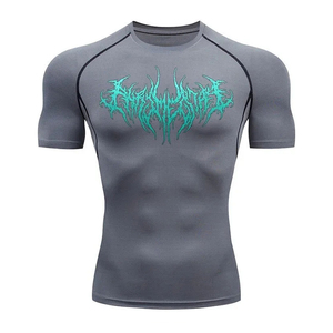 Top Fitness Quick Dry Breathable Casual Long Sleeve <b>Compression</b> <b>Shirts</b> / Custom Logo Spandex Polyester <b>Men</b> <b>Compression</b> <b>Shirts</b> - Product Image 6
