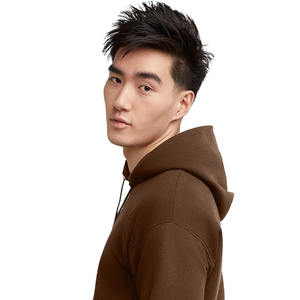 Sudadera con Capucha Lisa Marrón para Hombre, Mezcla de Algodón, Estilo Urbano Personalizable - Product Image 4