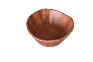 Tazón de Madera para Servir Alimentos, Grande, Curvo, Hecho a Mano, para Aperitivos, Frutas, Ensaladas, Decoración de Mesa, Venta Caliente - Product Image 3