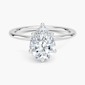 BOJ <b>Ring</b> 087 Pear Cut 925 <b>Silver</b> Halo Prong Stone <b>Solitaire</b> Diamond <b>Ring</b> 2ct D Color VVS1 Moissanite GRA Certified Low Price - Product Image 1