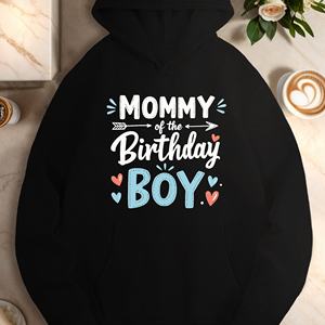 MOMMY of the Birthday BOY sweats à capuche décontractés pour femmes - Product Image 4