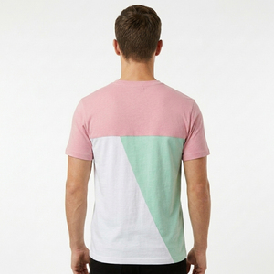 Trendy <b>Patchwork</b> Design Men's T-<b>Shirt</b> Multi Panel Short Sleeve Casual Tee Premium Bulk Wholesale Supplier - Product Image 4