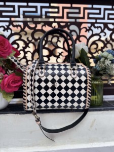 Luxury Designer Hand Tooled Carving Leather Speedy Handbag Gypsy Boho Checkers Pattern Western Stylish Women Shoulder <b>Bag</b> - Product Image 5