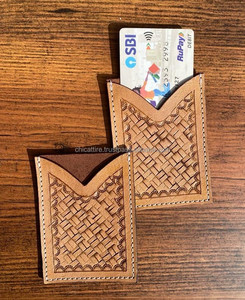 เคสใส่บัตรเครดิตทรงสี่เหลี่ยมผืนผ้าหนังถือด้วยมือขนาดเล็กน่ารักแบบตะวันตก - Product Image 2