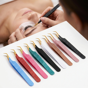Pince à cils à pointe en fibre, pince à volume pour cils, pince à cils 45/90 degrés, outils pour technicien en extensions de cils, outils de beauté pour cils - Product Image 1