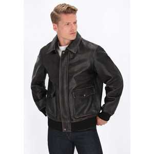 Veste en cuir épaisse imperméable pour homme, automne, avec doublure en polyester et look vintage - Product Image 2